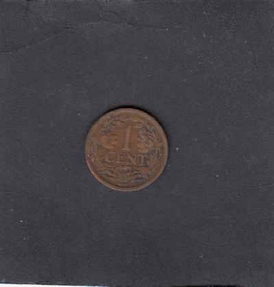 Beschrijving: 1 Cent WILHELMINA 